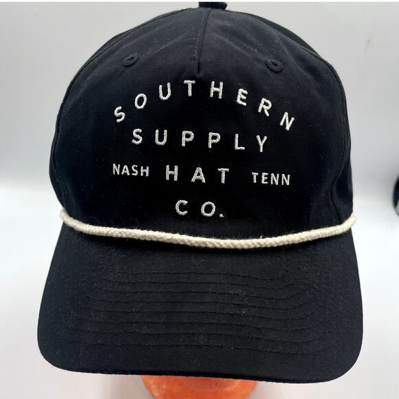 Southern Supply Hat Co. Black Adjustable Hat Nashville Tennessee Baseball Cap - Picture 1 of 5